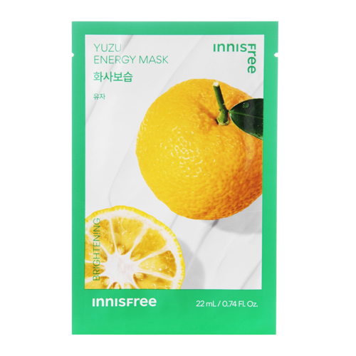 Innisfree - Squeeze Energy Mask - Yuzu - Brightening - Világosító Fátyolmaszk - 22ml