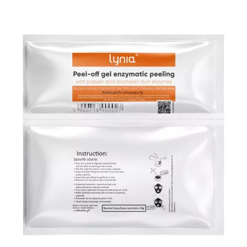 Lynia - Peel-off Gel with Papain and Bromelain Fruit Enzymes - Enzimatikus Peeling Peel-off Gélben Trópusi Gyümölcsökkel - 50g