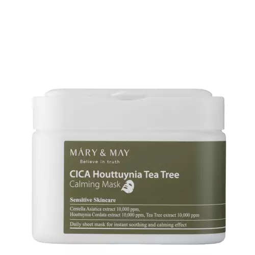 Mary&May - Cica Houttuynia Tea Tree Calming Mask - Nyugtató Arcmaszk Szett - 30db.