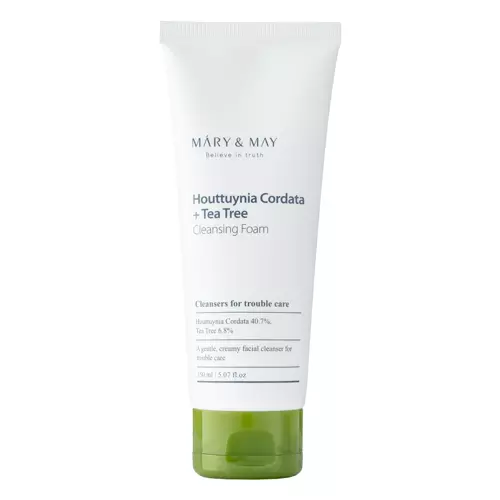 Mary&May - Houttuynia Cordata + Tea Tree Cleansing Foam - Houttuynia Cordata és Teafa Arclemosó Hab - 150ml