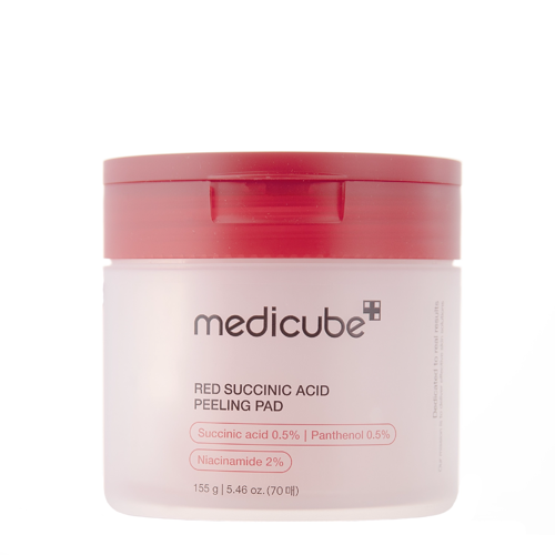 Medicube - Red Succinic Acid Peeling Pad - Hámlasztó Arckorongok - 70db/155g