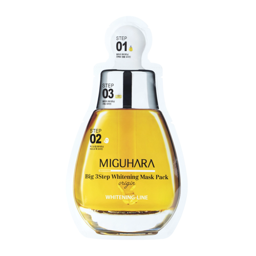 Miguhara - Big3 Step Whitening Mask Pack Origin - Világosító Fátyolmaszk - 1.7ml + 25ml + 2ml