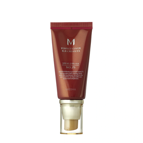 Missha - M Perfect Cover BB Cream SPF42/PA++ - Fedő BB krém - No.25 Warm Beige - 50ml