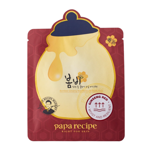 Papa Recipe - Bombee Ginseng Red Honey Oil Mask - Revitalizáló Fátyolmaszk - 1db/20g 