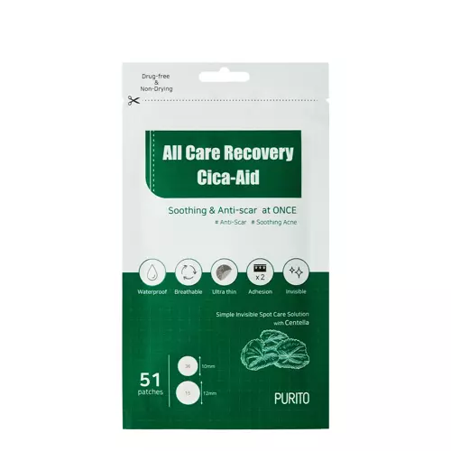 Purito - All Care Recovery Cica-Aid - Cica Tapaszok Tökéletlenségekre - 51 tapasz