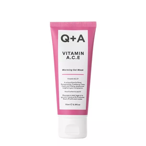 Q+A - Vitamin A.C.E. - Warming Gel Mask - Antioxidáns Maszk A-, C-, E-vitaminnal - 75ml