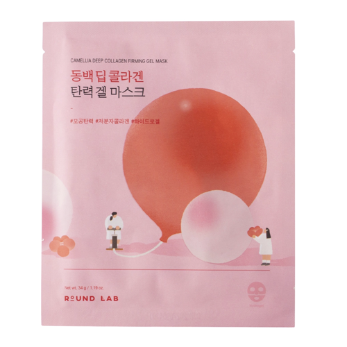 Round Lab - Camellia Deep Collagen Firming Gel Mask - Feszesítő Géles Maszk Kollagénnel - 34g