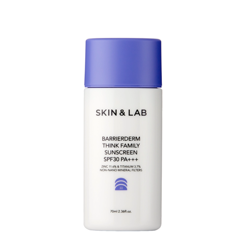 Skin&Lab - Barrierderm Think Family Sunscreen - Arc- és Testkrém Fizikai Szűrőkkel - 70ml