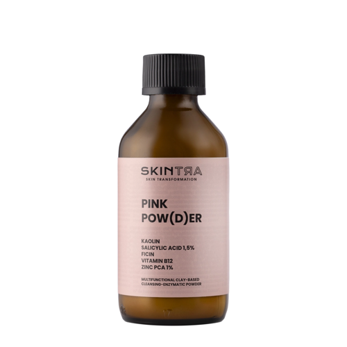 SkinTra - Pink Pow(d)er - Agyag Alapú Multifunkcionális Tisztító és Hámlasztó Enzimes Púder - 40g