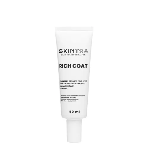SkinTra - Rich Coat SPF50+/PA++++ IR, Blue Light - Széles Spektrumú Fényvédő és Antioxidáns Krém - 50ml