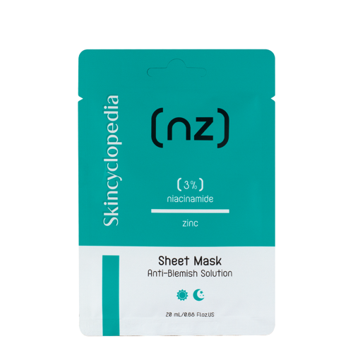 Skincyclopedia - Sheet Mask Niacinamide 3% Zinc - Tökéletlenségek Elleni Fátyolmaszk -1pc/20ml