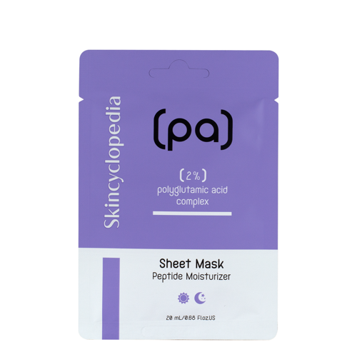 Skincyclopedia - Sheet Mask Polyglutamic Acid - Mélyehidratáló Fátyol - 1db/20ml