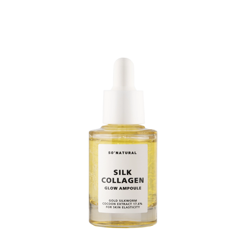 So Natural - Silk Collagen Glow Ampoule - Ragyogtató és Tápláló Arcszérum - 30ml