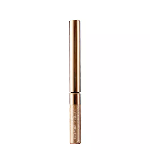 The Saem - Eco Soul Sparkling Eye - Ecsetes Szemhéjfesték Csillámmal - GD001 Golden Glamour - 2.7g