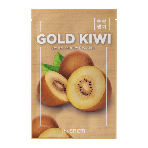 The Saem - Natural Mask Sheet Gold Kiwi - Fátyolmaszk Arany Kiwi kivonattal - 21ml