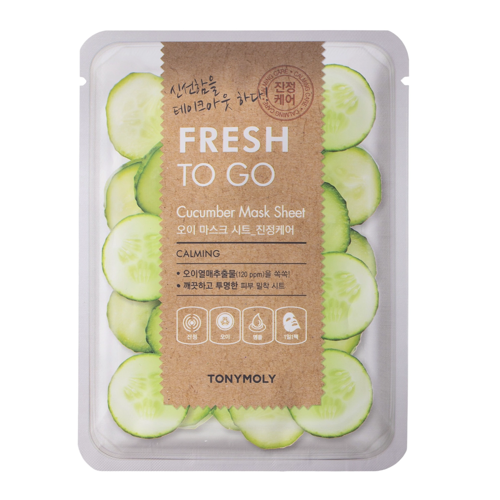 TonyMoly - Fresh To Go Cucumber Mask Sheet - Frissítő Fátyolmaszk - 1szt/22g