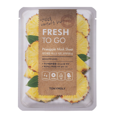 TonyMoly - Fresh To Go Pineapple Mask Sheet - Világosító Fátolmaszk - 1szt/22g