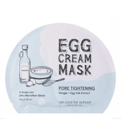 Too Cool for School - Egg Cream Mask Pore Tightening - Pórusszűkítő Maszk - 1db/28ml