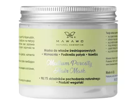  Mawawo - Medium Porosity Hair Mask - Hajmaszk Közepesen Porózus Hajra - 200ml