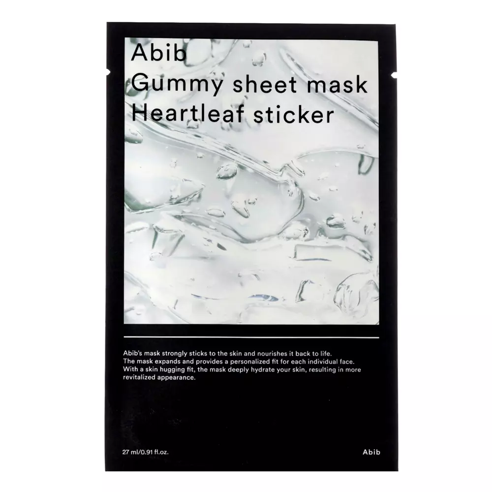 Abib - Gummy Sheet Mask Heartleaf Sticker - Hidratáló Maszklap - 27ml