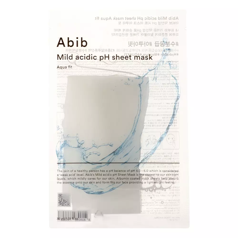 Abib - Mild Acidic pH Sheet Mask Aqua Fit - Gyengéd Fátyolmaszk - 30ml
