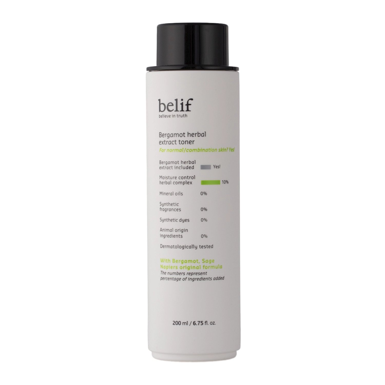 Belif - Bergamot Herbal Extract Toner - Hidratáló Arctonik Bergamottkivonattal - 200ml