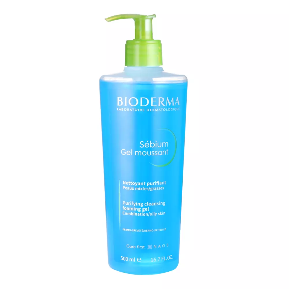 Bioderma - Sebium - Moussant Gel - Antibakteriális Arclemosó Gél Pattanásos Bőrre - 500ml