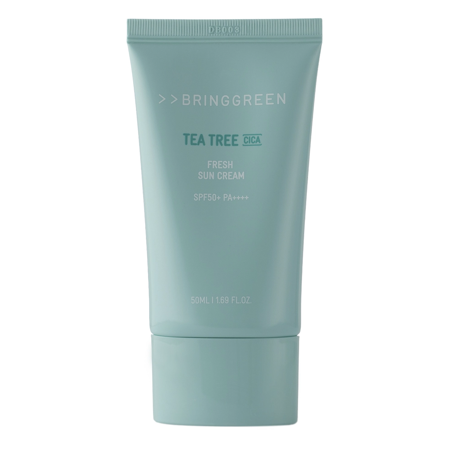 Bring Green - Tea Tree Cica Fresh Sun Cream SPF 50+ PA++++ - Bőrnyugtató Arckrém UV-szűrőkkel - 50ml 