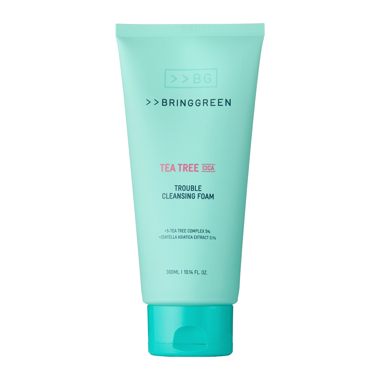 Bring Green - Tea Tree Cica Trouble Cleansing Foam - Arctisztító Hab Teafa Kivonattal - 300ml