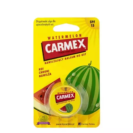Carmex - Moisturising Lip Balm - Tégelyes Hidratáló Ajakbalzsam - Watermelon - 7,5g
