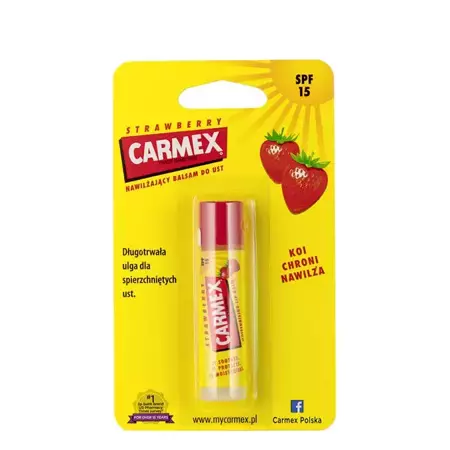 Carmex - Moisturizing Lip Balm - Hidratáló Ajakbalzsam Stift - Strawberry - 4,25g