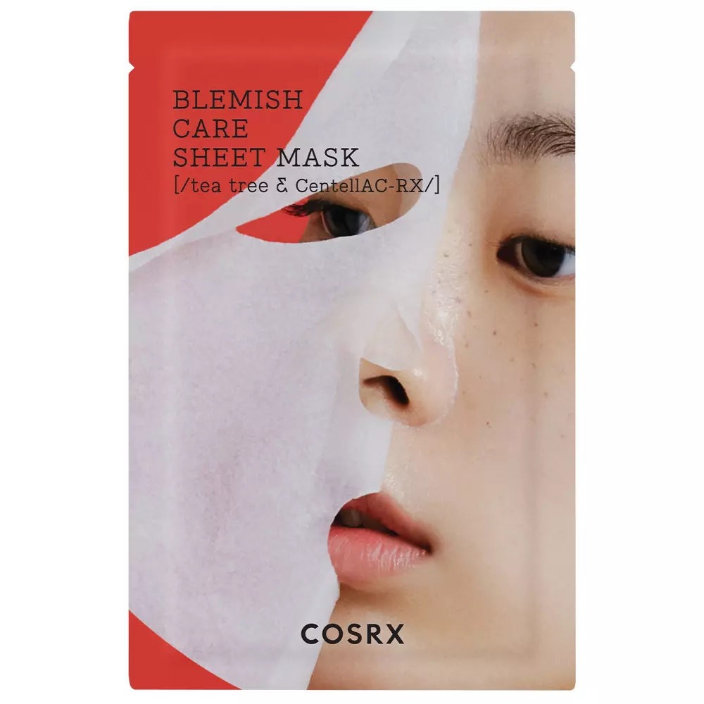 Cosrx - AC Collection Blemish Care Sheet Mask - Bőrhibák elleni Lapmaszk Teafa Kivonattal - 26g