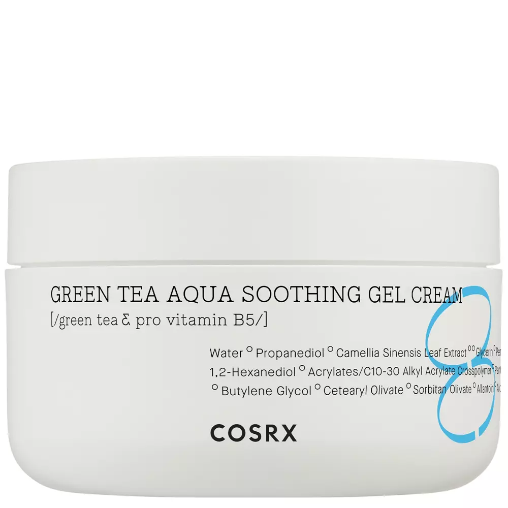 Cosrx - Hydrium Green Tea Aqua Soothing Gel Cream - Nyugtató Krém Zöld Tea Kivonattal - 50ml