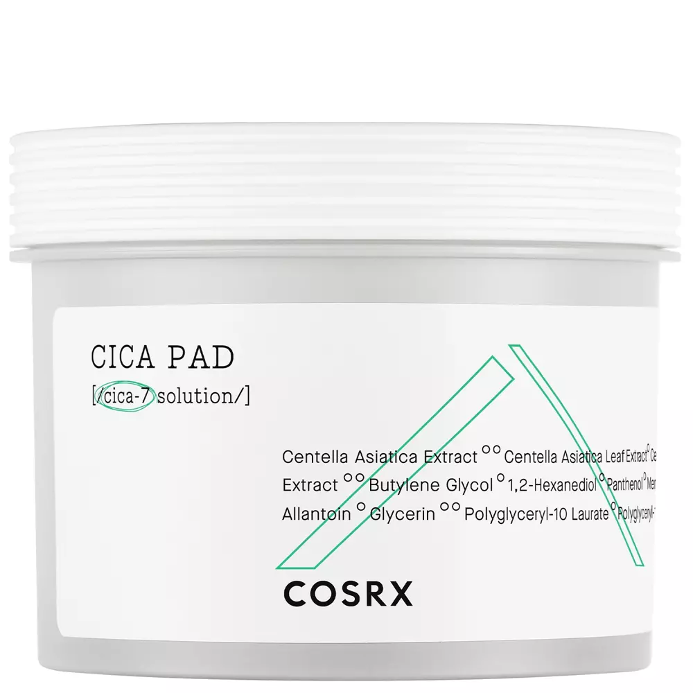 Cosrx - Pure Fit Cica Pad - Multifunkcionális Tonik Vattakorongok Formájában CICA-7 komplexszel - 90db
