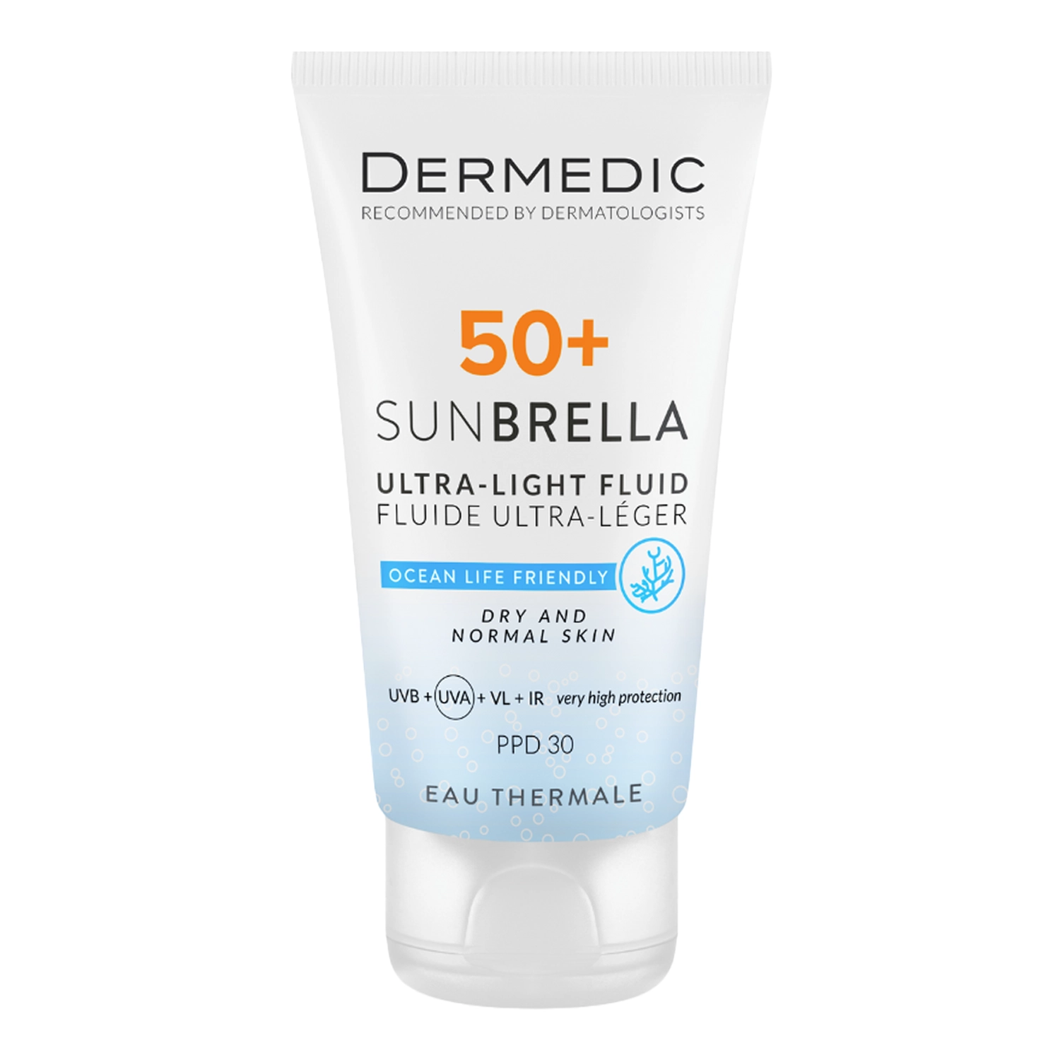 Dermedic - Sunbrella - Ultrakönnyű SPF 50+ Krém Száraz és Normál Bőrre - 40ml 