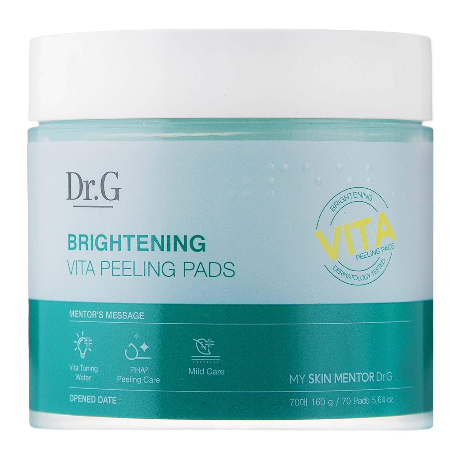 Dr.G - Brightening Vita Peeling Pads - Világosító és Hámlasztó Arckorongok -160g/70db.