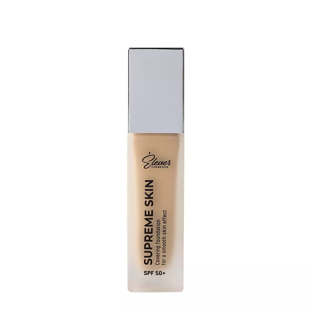 Elever Cosmetics - Supreme Skin SPF50+ - Könnyű Alapozó Fényvédővel - Sand - 30ml  