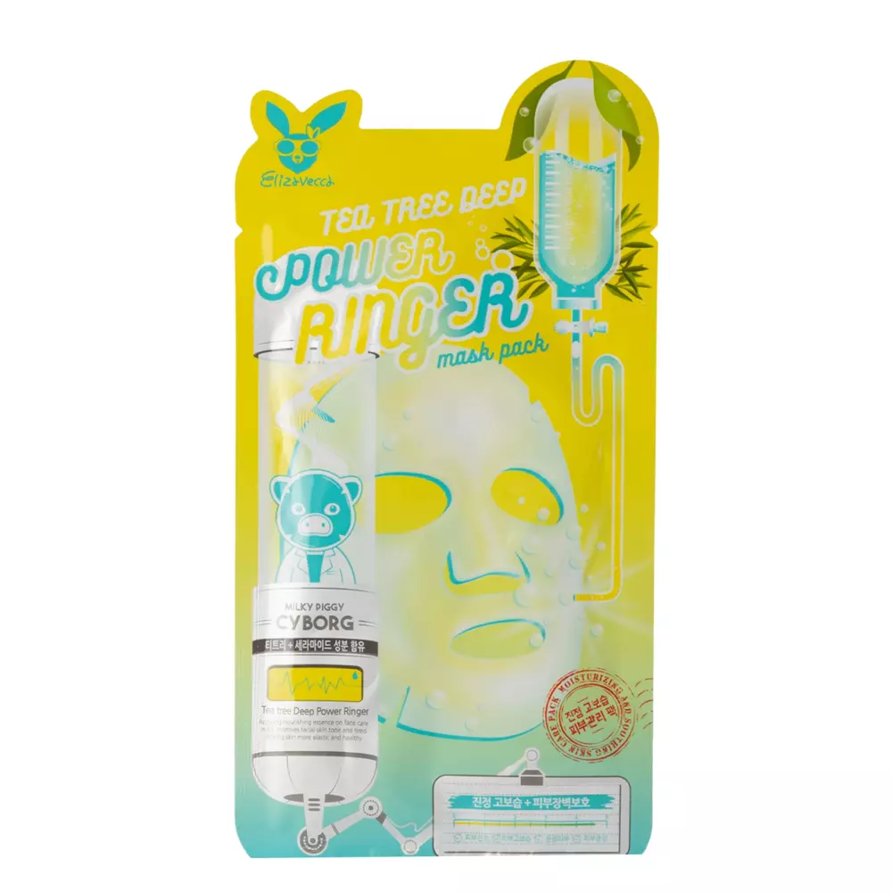 Elizavecca - Tea Tree Deep Power Ringer Mask Pack - Teafa Víz Fátyolmaszk - 23ml