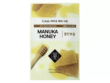 Etude House - 0.2mm Therapy Air Mask - Manuka Honey - Fátyolmaszk Mézkivonattal - 20ml