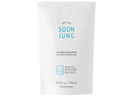 Etude House - Soon Jung pH 6.5 Whip Cleanser (Refill) - Arctisztító Hab - 150ml