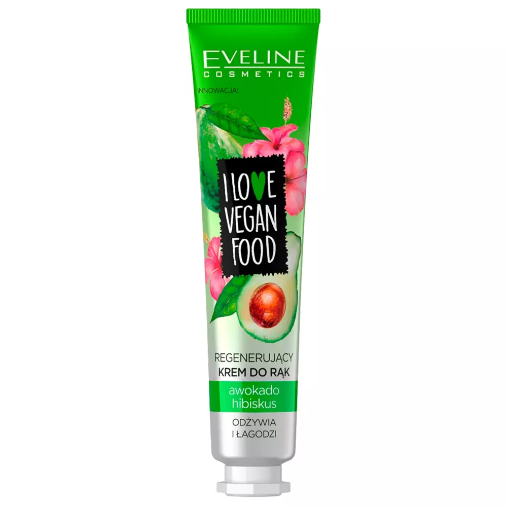 Eveline Cosmetics - I Love Vegan Food - Regeneráló Kézkrém - Avokadó és Hibiszkusz - 50ml