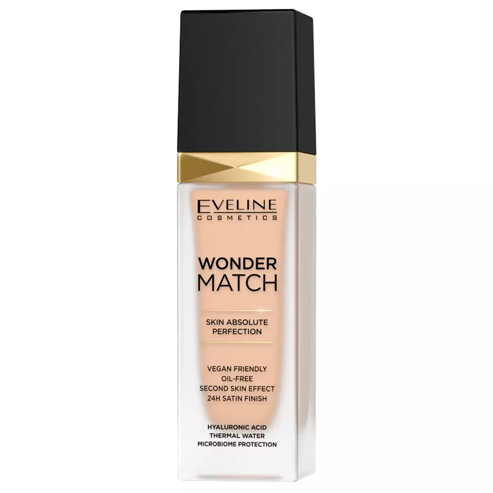 Eveline Cosmetics - Wonder Match Foundation - Luxus Alapozó - 16 Light Beige - 30ml