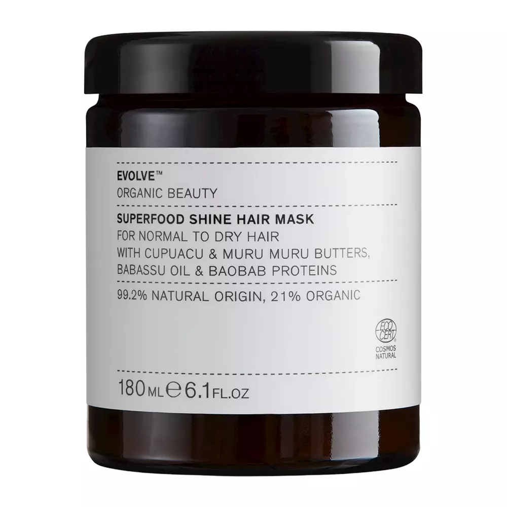 Evolve Organic Beauty - Superfood Shine Hair Mask - Tápláló Hajmaszk - 180ml