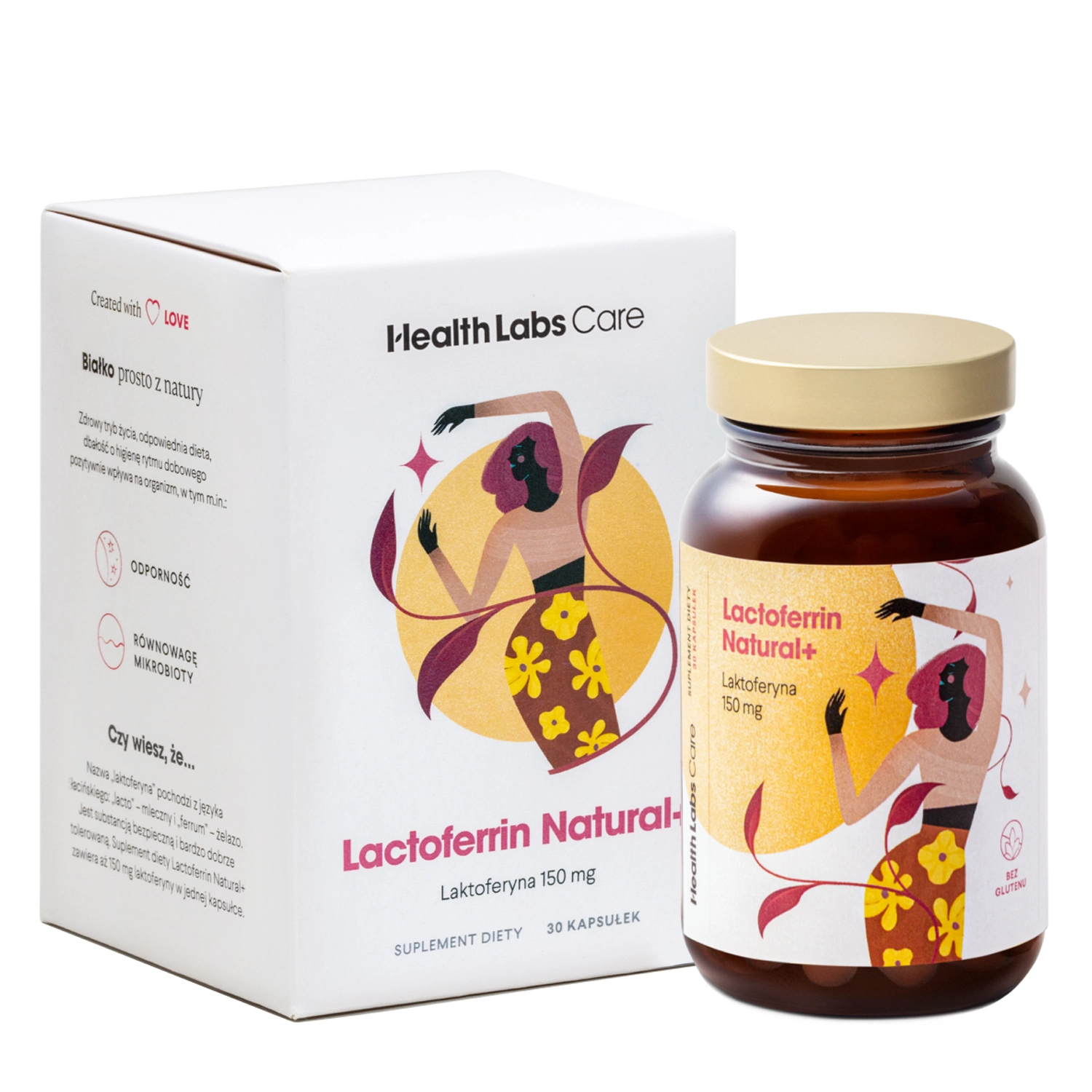 Health Labs Care - Lactoferrin Natural+ - Lactoferrin Kapszulák 150 mg - 30db