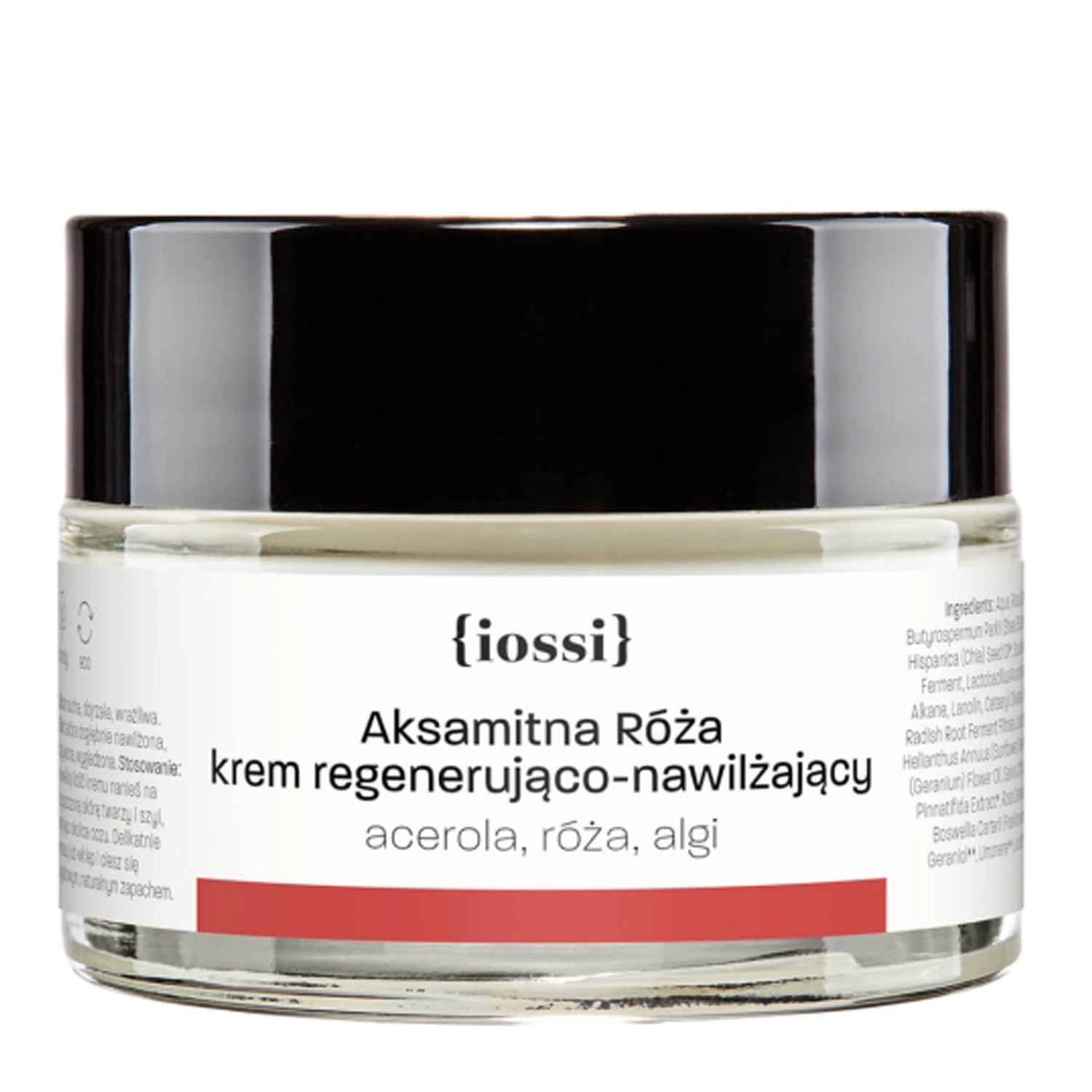 Iossi - Bársonyos Rózsa - Regeneráló és Hidratáló Krém Acerolával, Rózsával és Algával - 50ml