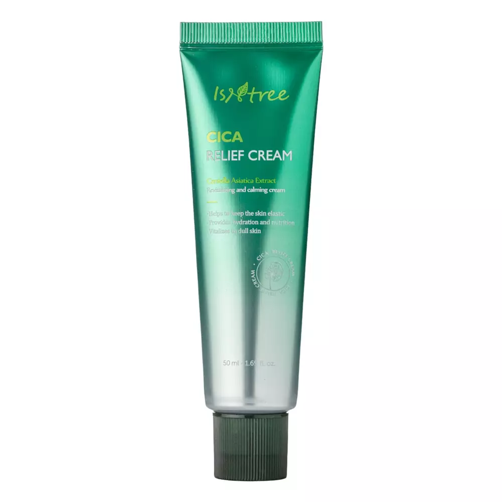 Isntree - Cica Relief Cream - Nyugtató Arckrém Érzékeny Bőrre - 50ml