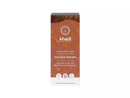 Khadi - Natural Hair Color - Golden Brown - Természetes, Gyógynövényes Hajfesték - Aranybarna - 100g