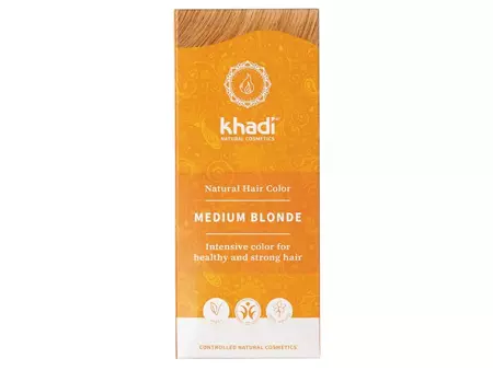 Khadi - Natural Hair Colour - Medium Blonde - Természetes, Gyógynövényes Hajfesték - Középszőke - 100g
