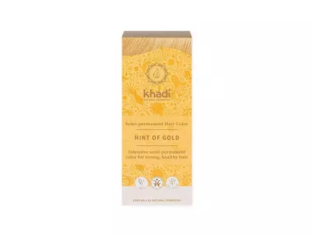 Khadi - Semi - Permanent Hair Color - Hint of Gold - Természetes, Gyógynövényes hajfesték - Aranyszőke - 100g
