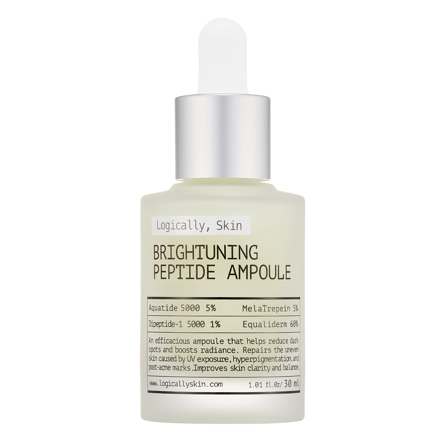 Logically, Skin - Brightening Peptide Ampoule - Világosító Arcampulla Peptidekkel - 30g